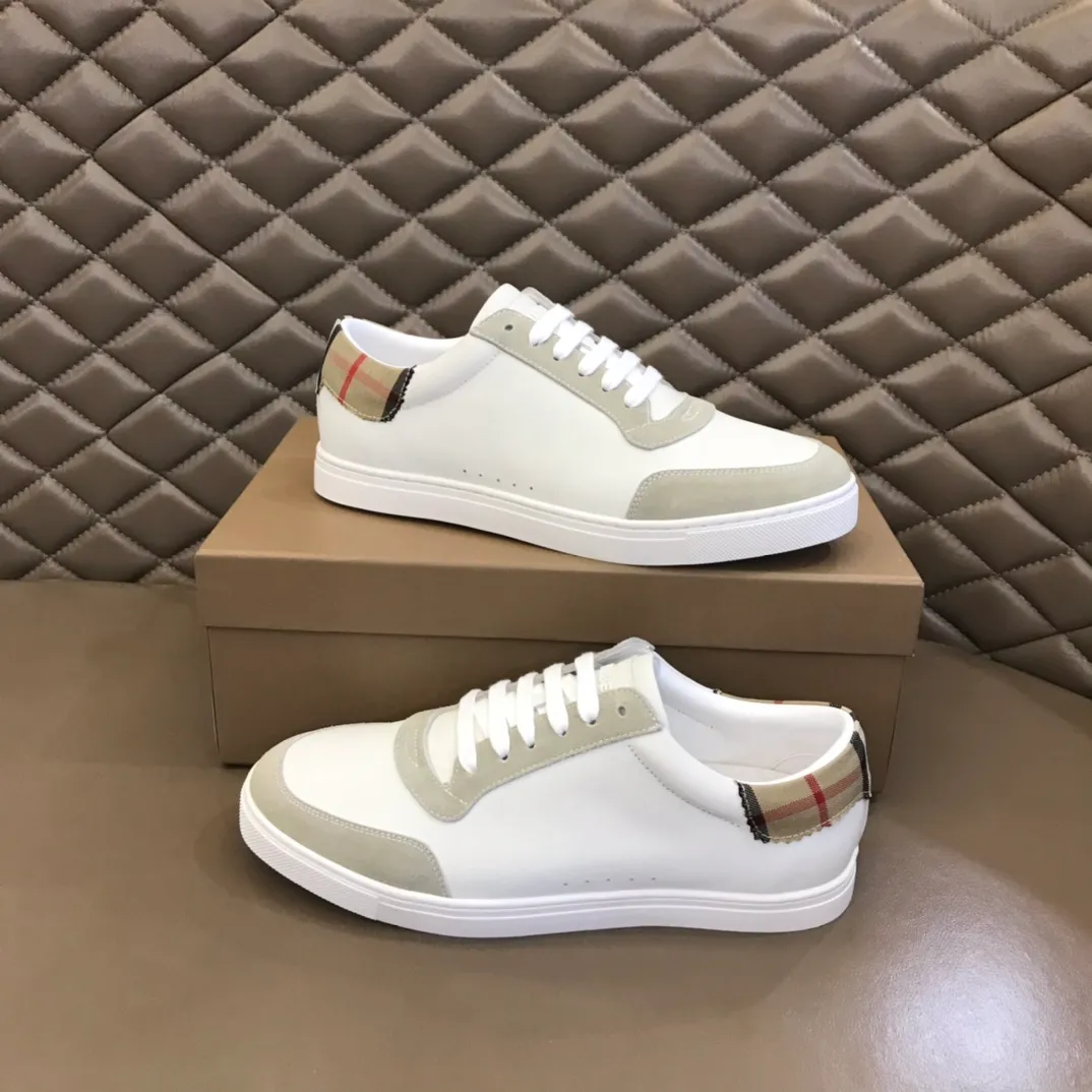¥380 B’s men’s classic low-top sneakers are reinterpreted in Vintage plaid cotton and cowhide materials, decorated with a new brand logo. First-layer cowhide lining, embossed Burberry logo on the heel, and original TPU outsole! 38-44 (45 customized)